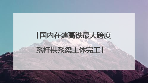 国内在建高铁最大跨度系杆拱系梁主体完工